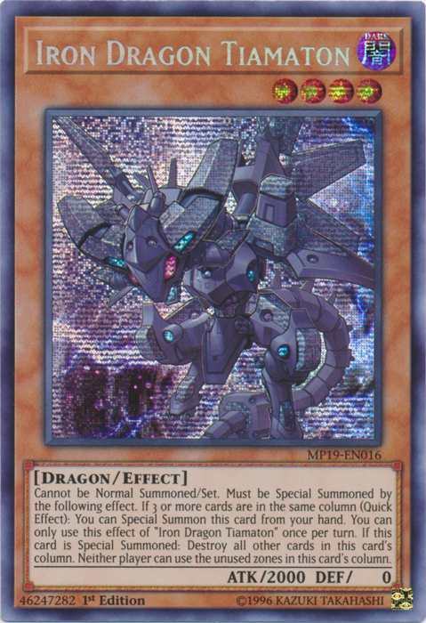 Iron Dragon Tiamaton [MP19-EN016] Prismatic Secret Rare | Event Horizon Hobbies CA