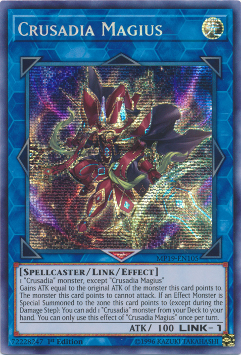 Crusadia Magius [MP19-EN105] Prismatic Secret Rare | Event Horizon Hobbies CA