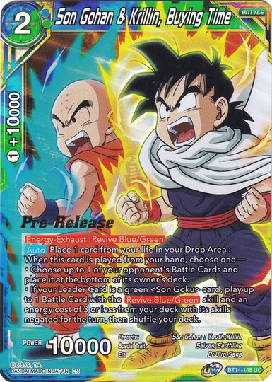 Son Gohan & Krillin, Buying Time (BT14-148) [Cross Spirits Prerelease Promos] | Event Horizon Hobbies CA