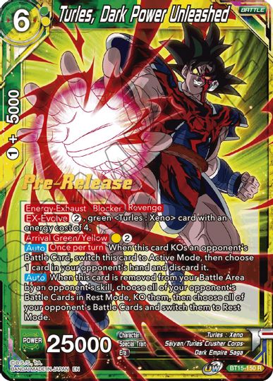 Turles, Dark Power Unleashed (BT15-150) [Saiyan Showdown Prerelease Promos] | Event Horizon Hobbies CA