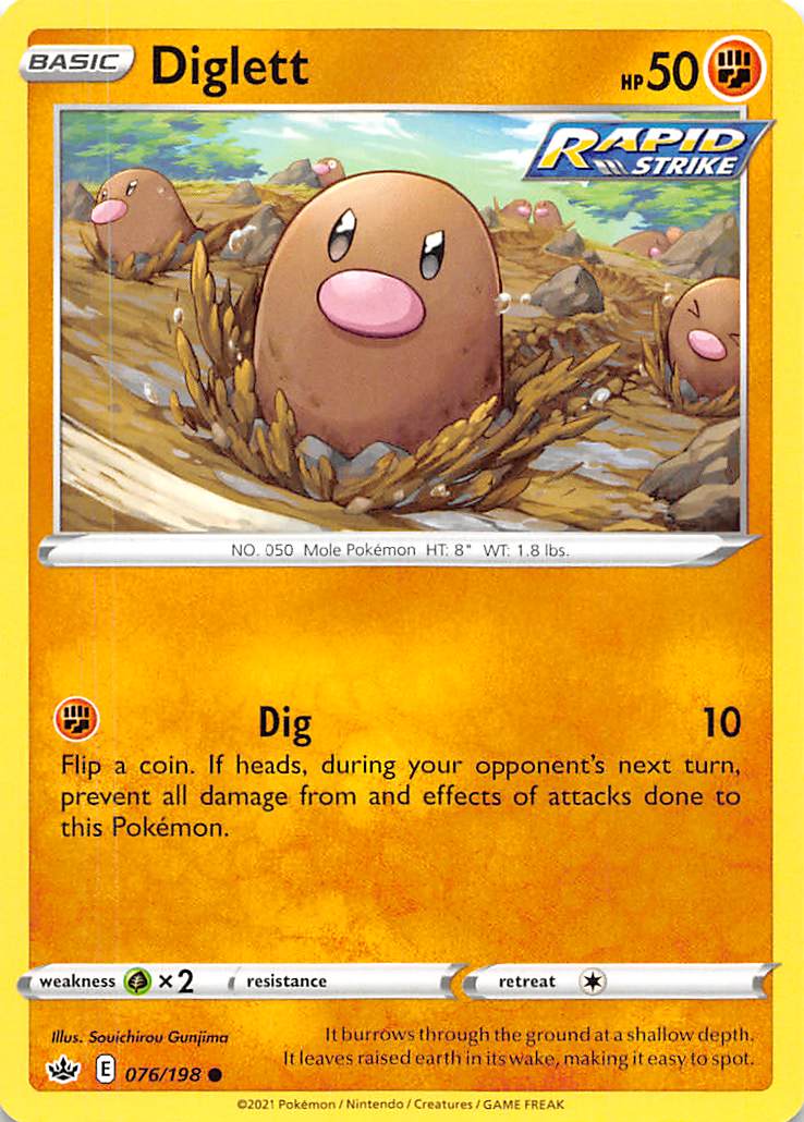 Diglett (076/198) [Sword & Shield: Chilling Reign] | Event Horizon Hobbies CA