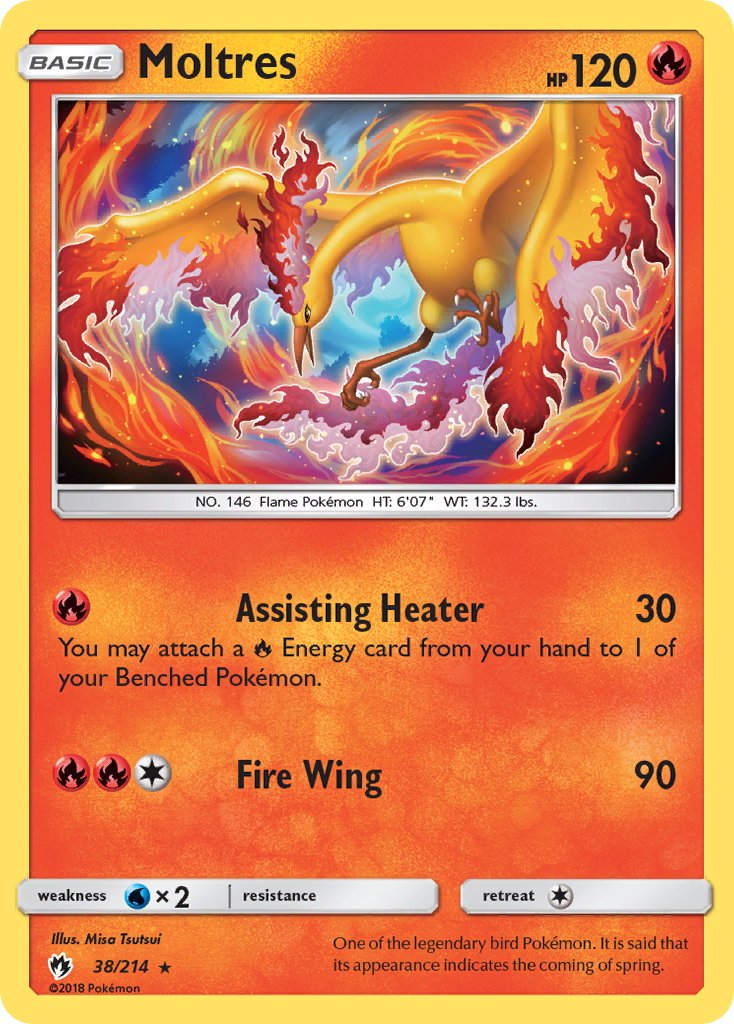 Moltres (38/214) (Let's Play, Eevee) Cracked Ice Holo) (Theme Deck Exclusive) [Sun & Moon: Lost Thunder] | Event Horizon Hobbies CA