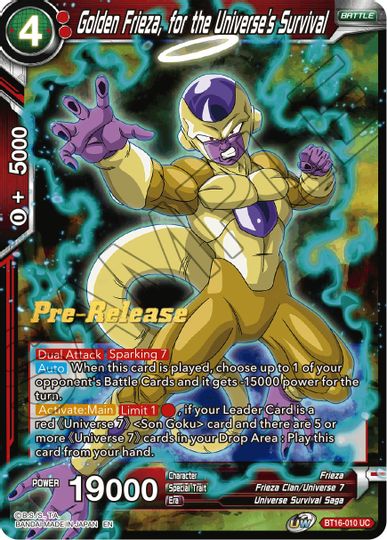 Golden Frieza, for the Universe's Survival (BT16-010) [Realm of the Gods Prerelease Promos] | Event Horizon Hobbies CA