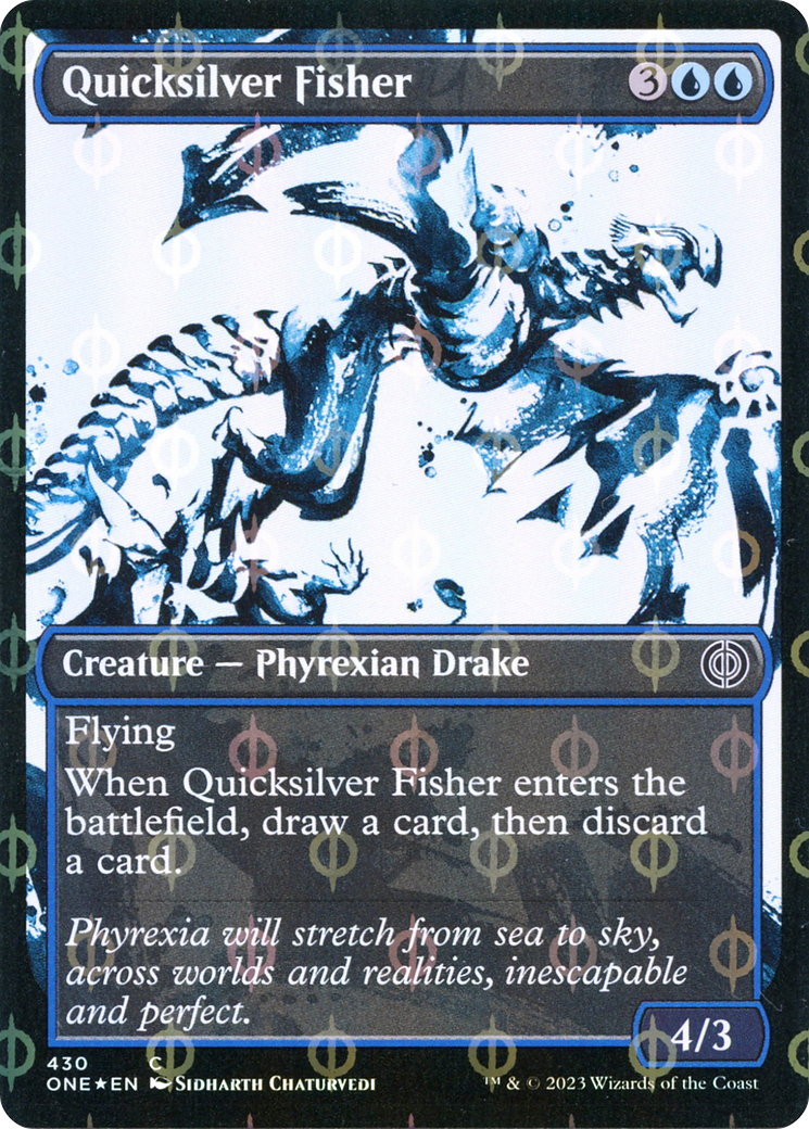 Quicksilver Fisher (Showcase Ichor Step-and-Compleat Foil) [Phyrexia: All Will Be One] | Event Horizon Hobbies CA