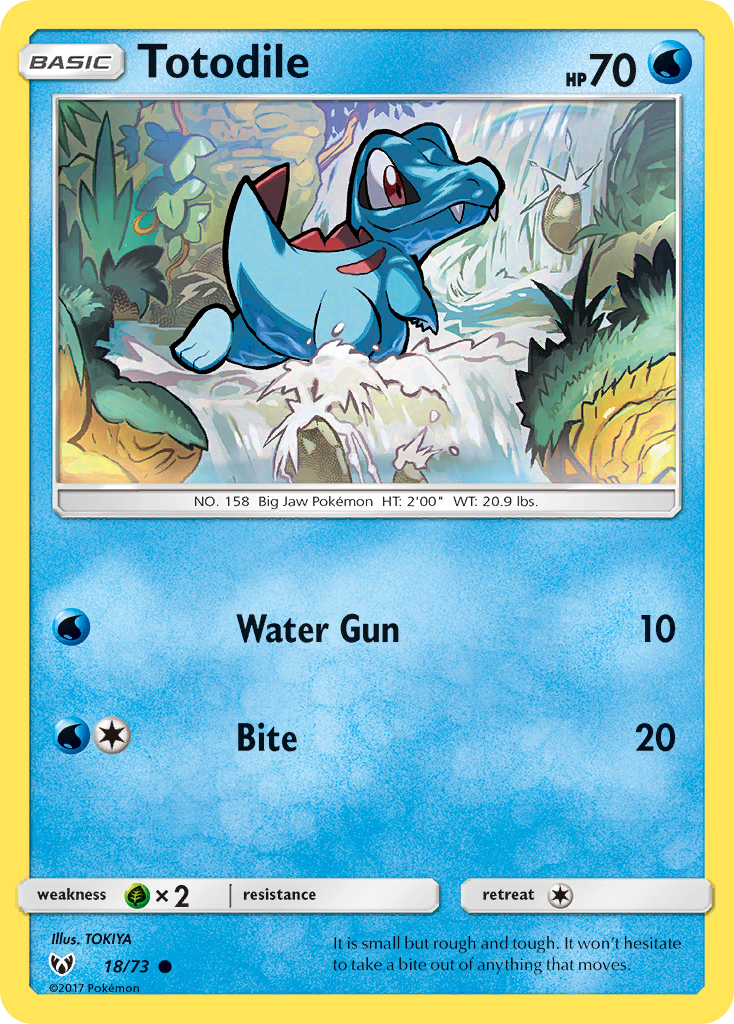 Totodile (18/73) [Sun & Moon: Shining Legends] | Event Horizon Hobbies CA