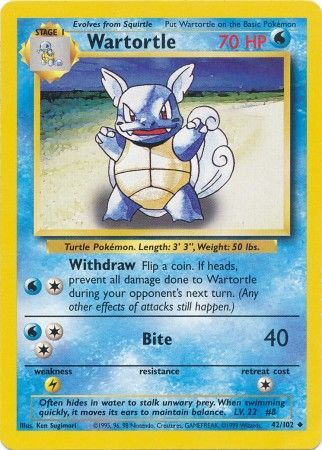 Wartortle (42/102) [Base Set Unlimited] | Event Horizon Hobbies CA