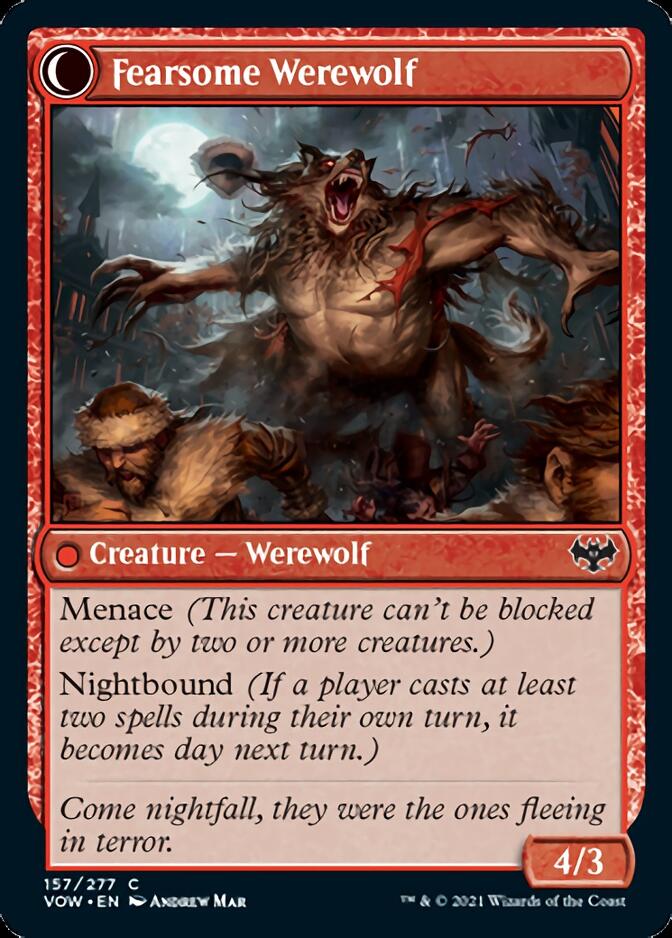 Fearful Villager // Fearsome Werewolf [Innistrad: Crimson Vow] | Event Horizon Hobbies CA