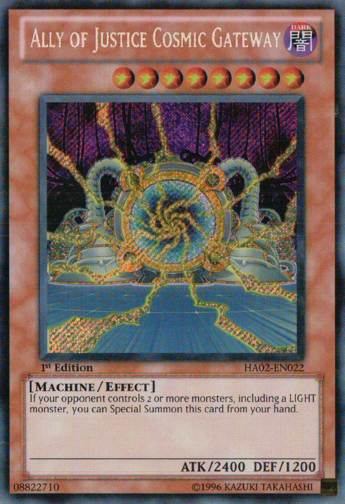 Ally of Justice Cosmic Gateway [HA02-EN022] Secret Rare | Event Horizon Hobbies CA