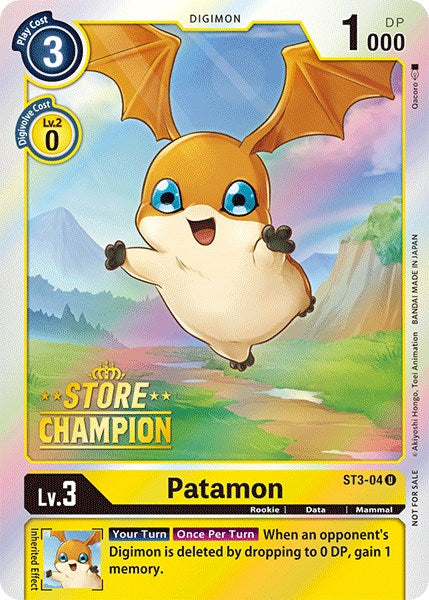 Patamon [ST3-04] (Store Champion) [Starter Deck: Heaven's Yellow Promos] | Event Horizon Hobbies CA