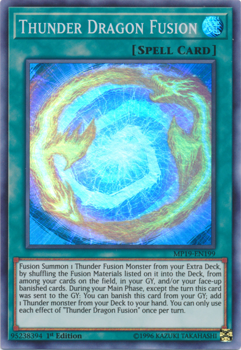 Thunder Dragon Fusion [MP19-EN199] Super Rare | Event Horizon Hobbies CA