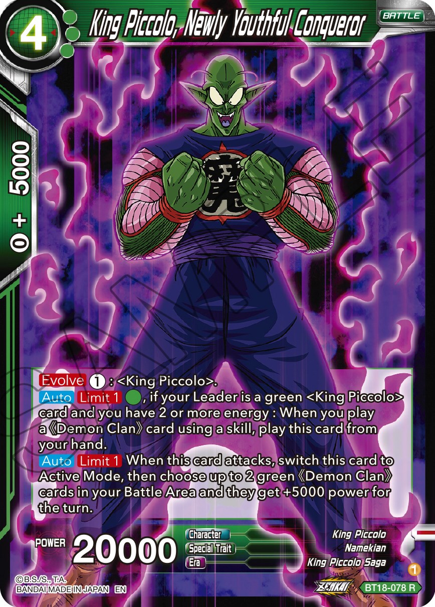 King Piccolo, Newly Youthful Conqueror (BT18-078) [Dawn of the Z-Legends] | Event Horizon Hobbies CA