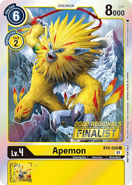 Apemon [BT6-038] (2022 Championship Online Regional) (Online Finalist) [Double Diamond Promos] | Event Horizon Hobbies CA