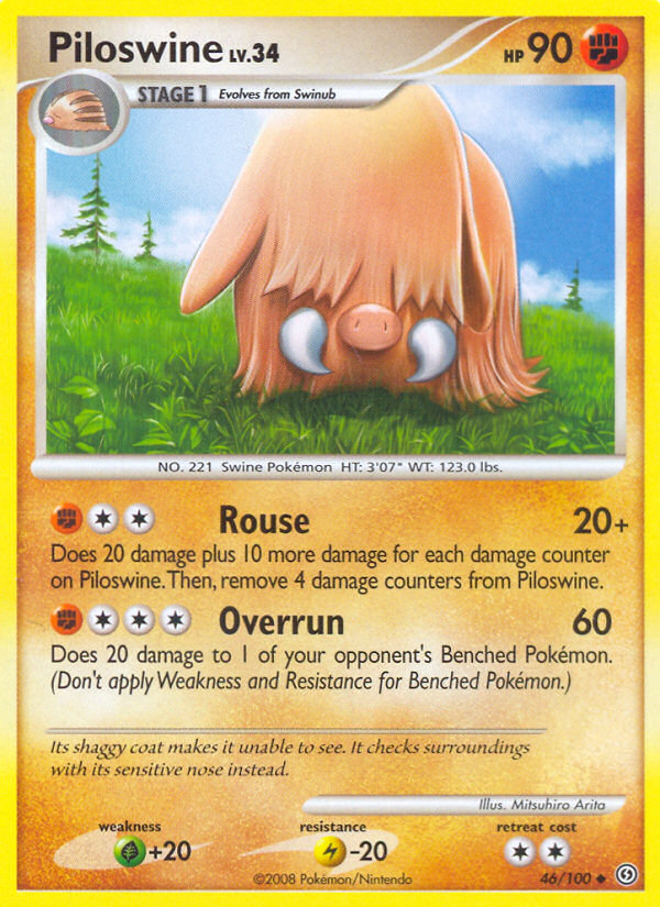 Piloswine (46/100) [Diamond & Pearl: Stormfront] | Event Horizon Hobbies CA