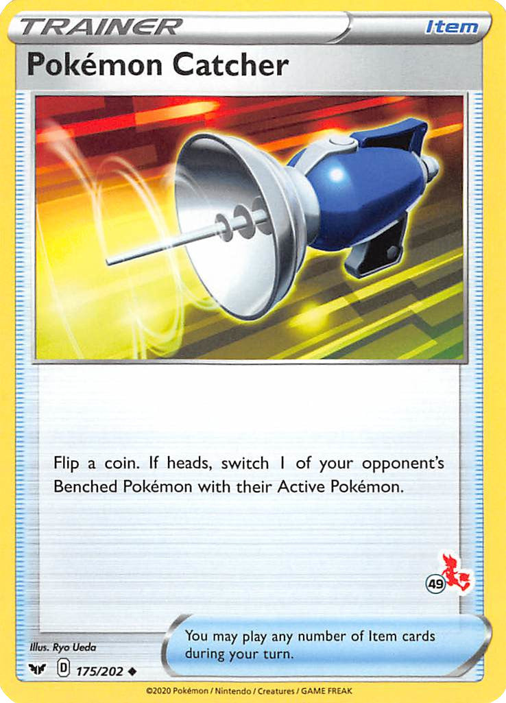 Pokemon Catcher (175/202) (Cinderace Stamp #49) [Battle Academy 2022] | Event Horizon Hobbies CA