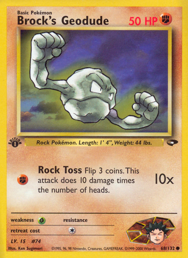 Brock's Geodude (68/132) [Gym Challenge 1st Edition] | Event Horizon Hobbies CA