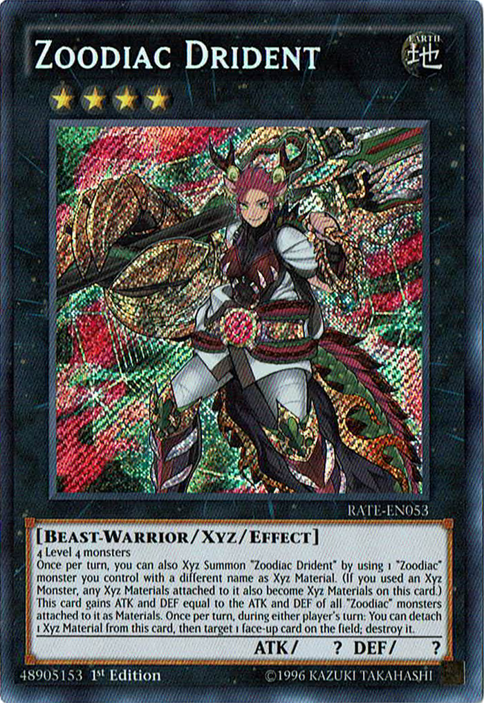 Zoodiac Drident [RATE-EN053] Secret Rare | Event Horizon Hobbies CA