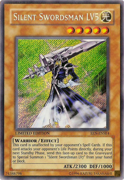 Silent Swordsman LV5 [EEN-ENSE4] Secret Rare | Event Horizon Hobbies CA