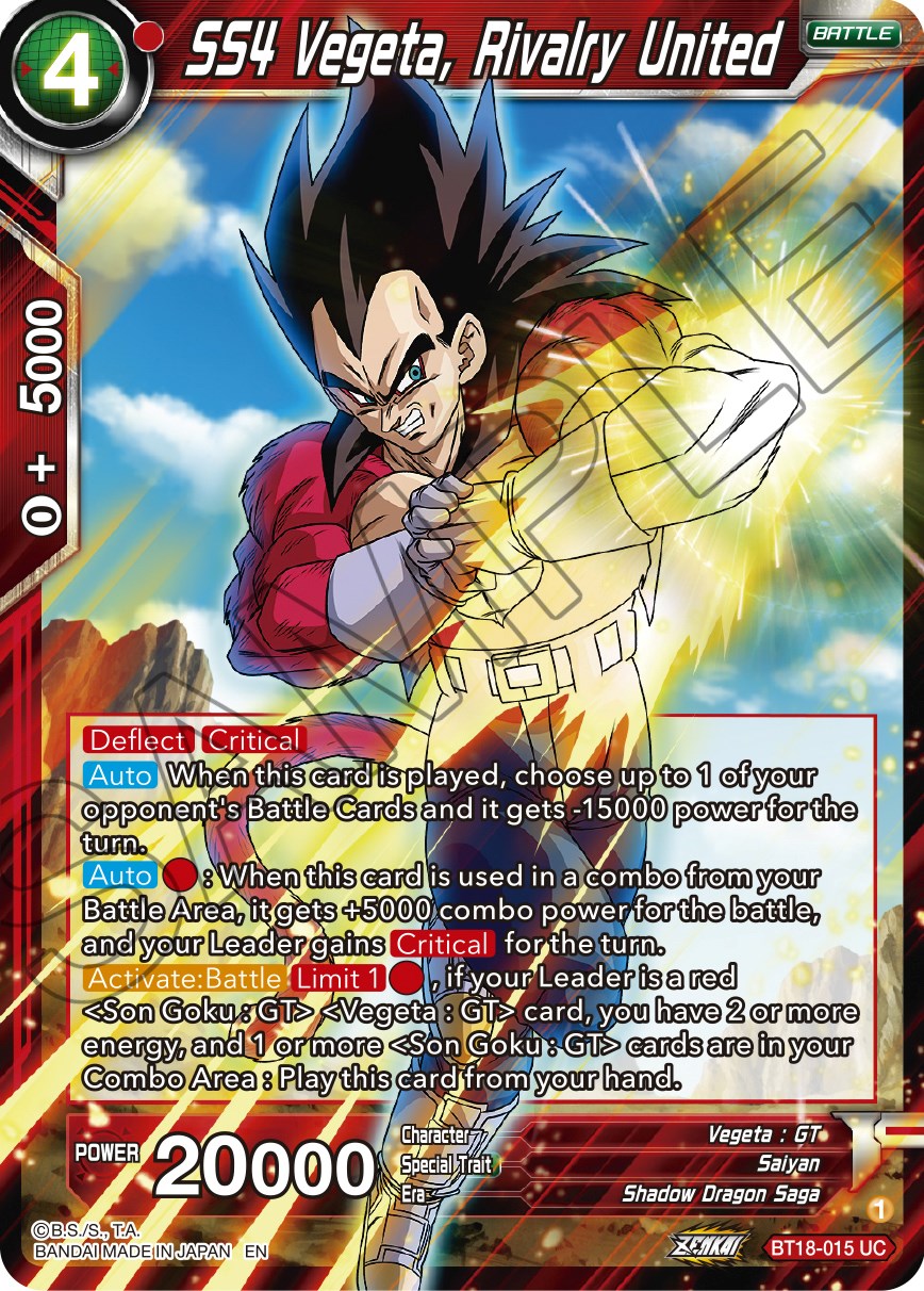 SS4 Vegeta, Rivalry United (BT18-015) [Dawn of the Z-Legends] | Event Horizon Hobbies CA