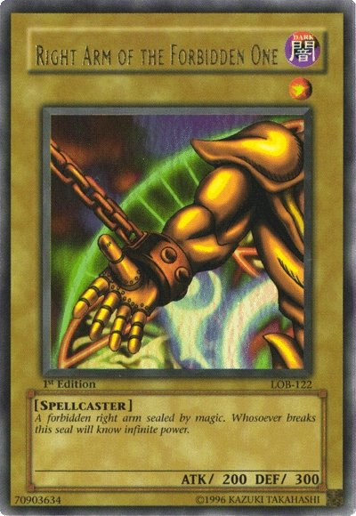 Right Arm of the Forbidden One [LOB-122] Ultra Rare | Event Horizon Hobbies CA