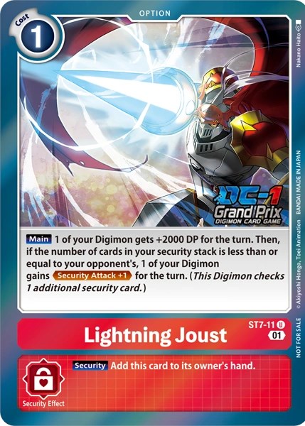 Lightning Joust [ST7-11] (Grand Prix 2022) [Starter Deck: Gallantmon] | Event Horizon Hobbies CA