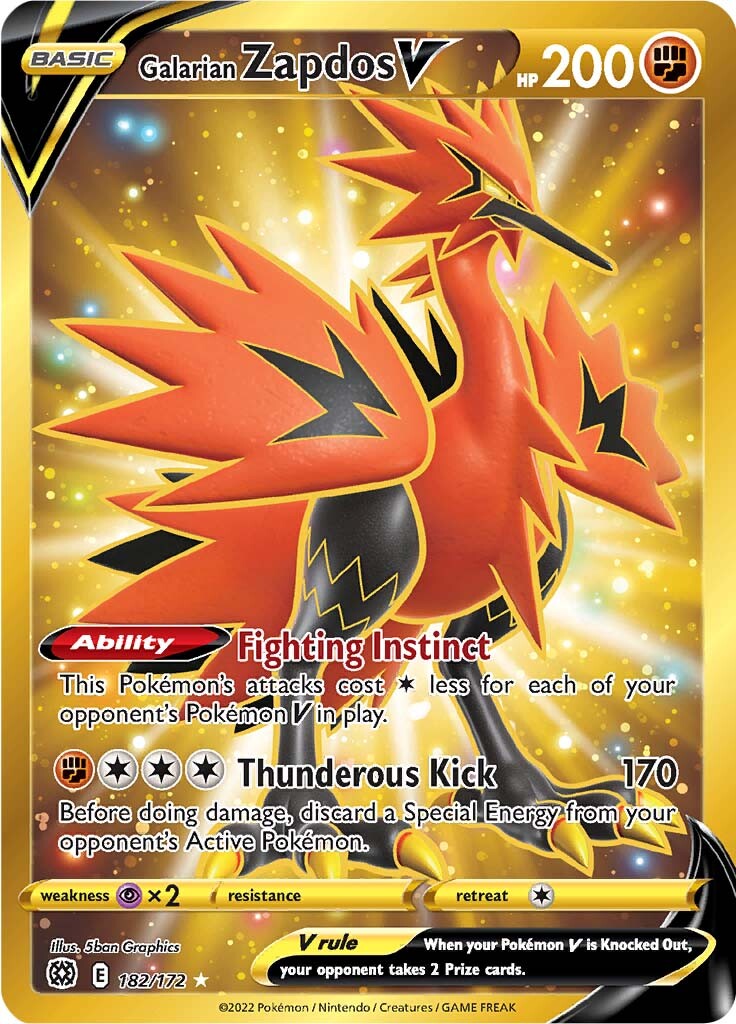 Galarian Zapdos V (182/172) [Sword & Shield: Brilliant Stars] | Event Horizon Hobbies CA