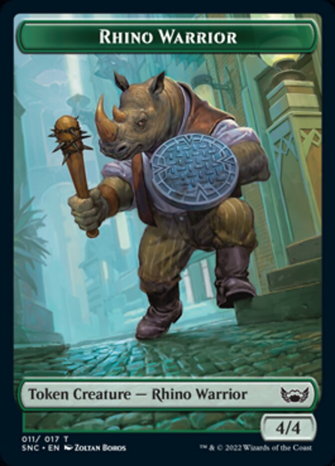 Treasure (014) // Rhino Warrior Double-sided Token [Streets of New Capenna Tokens] | Event Horizon Hobbies CA