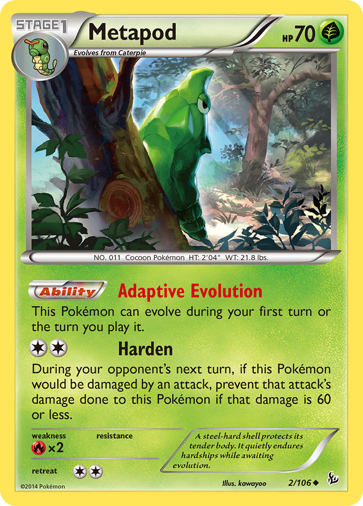 Metapod (2/106) [XY: Flashfire] | Event Horizon Hobbies CA