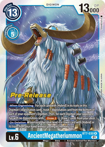 AncientMegatheriummon [BT7-030] [Next Adventure Pre-Release Cards] | Event Horizon Hobbies CA