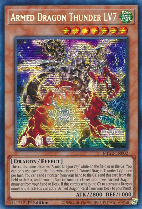 Armed Dragon Thunder LV7 [MP22-EN002] Prismatic Secret Rare | Event Horizon Hobbies CA