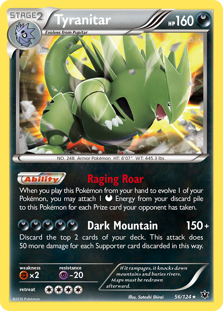 Tyranitar (56/124) [XY: Fates Collide] | Event Horizon Hobbies CA