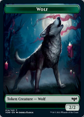 Zombie (008) // Wolf (014) Double-sided Token [Innistrad: Crimson Vow Tokens] | Event Horizon Hobbies CA