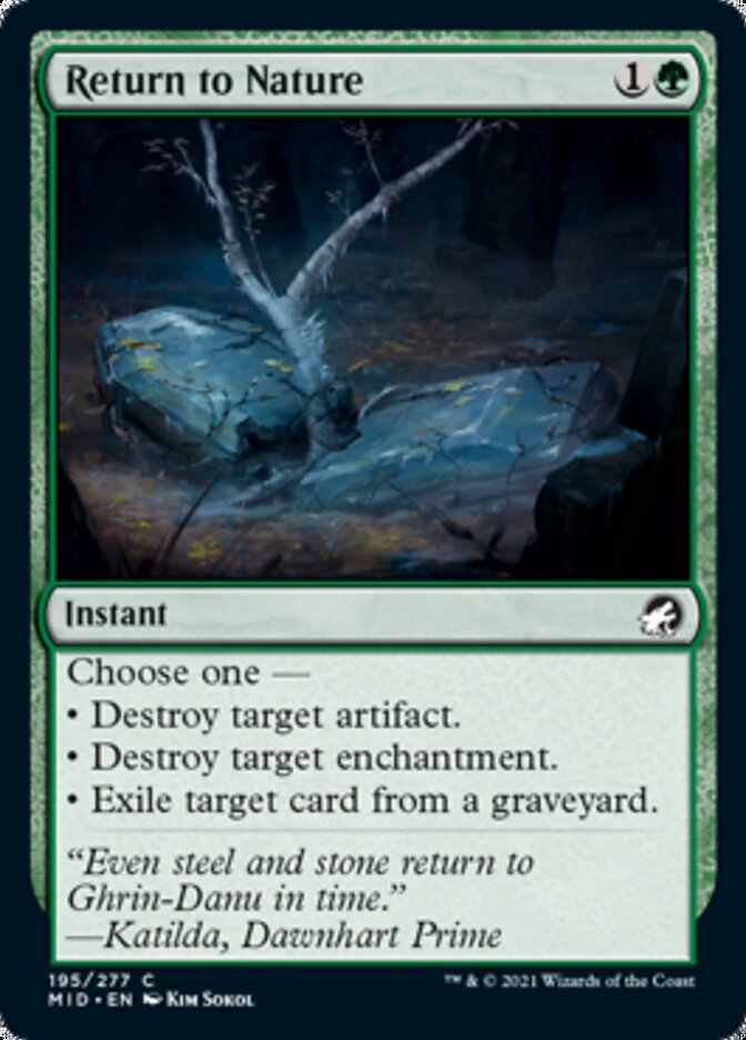 Return to Nature [Innistrad: Midnight Hunt] | Event Horizon Hobbies CA