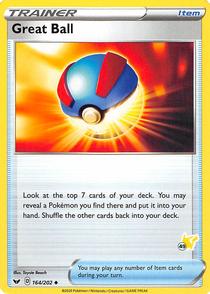 Great Ball (164/202) (Pikachu Stamp #49) [Battle Academy 2022] | Event Horizon Hobbies CA