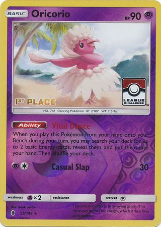 Oricorio (55/145) (League Promo 1st Place) [Sun & Moon: Guardians Rising] | Event Horizon Hobbies CA