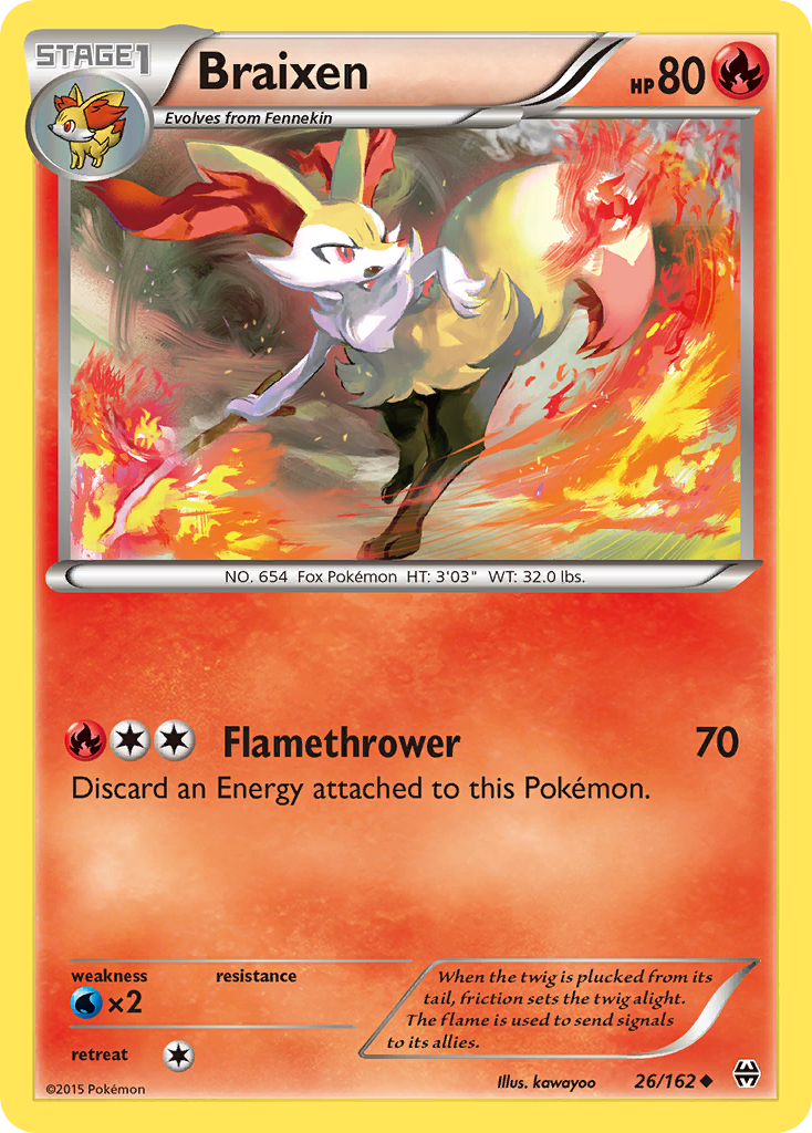 Braixen (26/162) [XY: BREAKthrough] | Event Horizon Hobbies CA