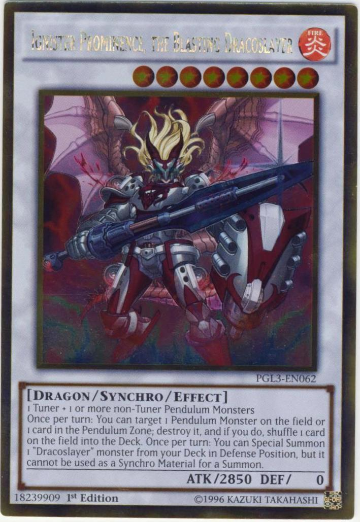 Ignister Prominence, the Blasting Dracoslayer [PGL3-EN062] Gold Rare | Event Horizon Hobbies CA