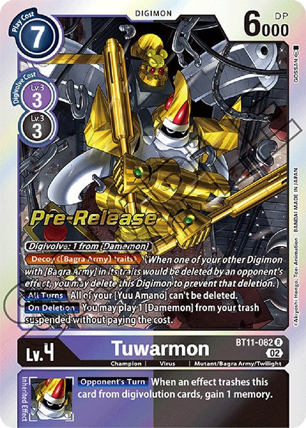 Tuwarmon [BT11-082] [Dimensional Phase Pre-Release Promos] | Event Horizon Hobbies CA