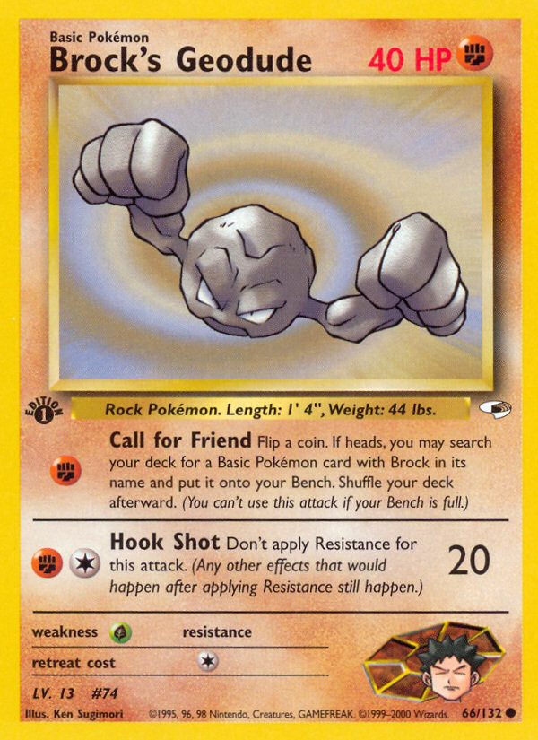 Brock's Geodude (66/132) [Gym Heroes 1st Edition] | Event Horizon Hobbies CA