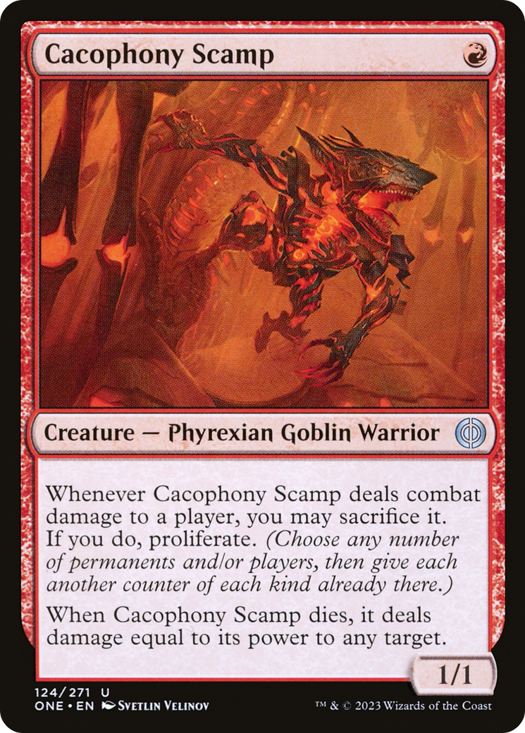 Cacophony Scamp [Phyrexia: All Will Be One] | Event Horizon Hobbies CA