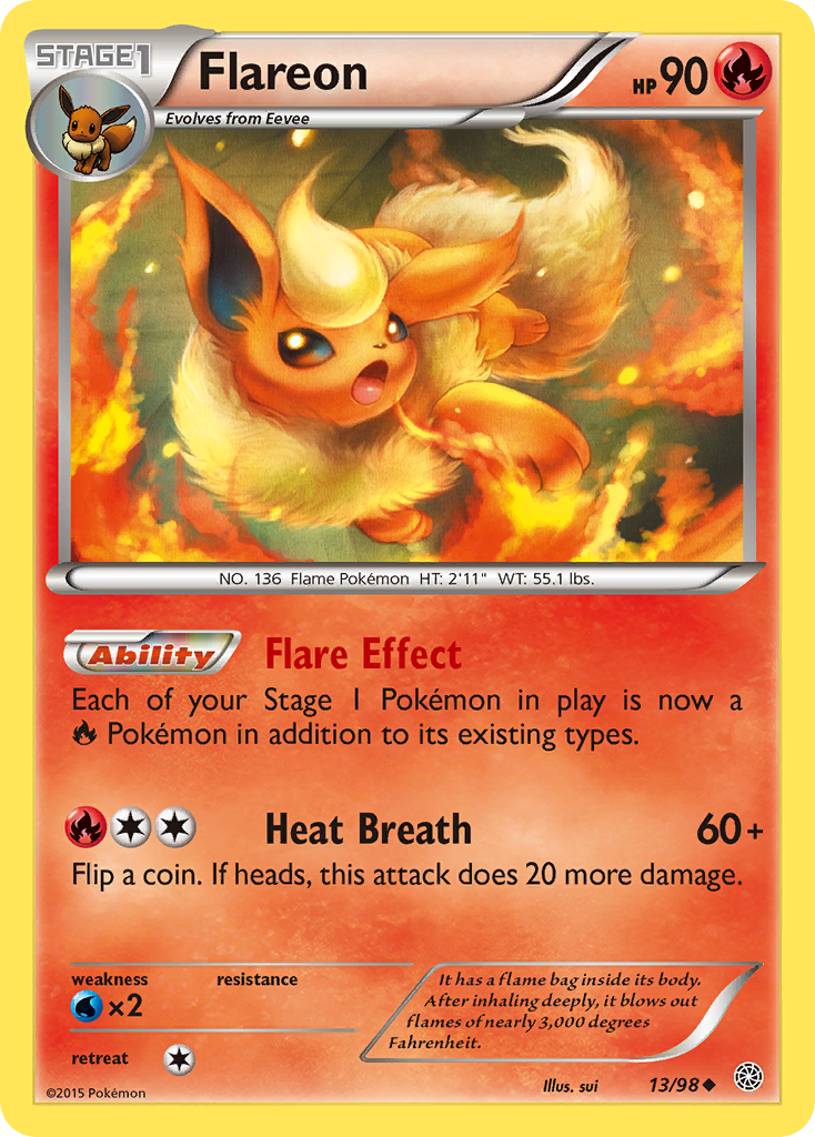 Flareon (13/98) [XY: Ancient Origins] | Event Horizon Hobbies CA