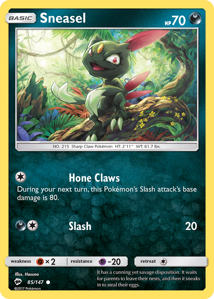 Sneasel (85/147) [Sun & Moon: Burning Shadows] | Event Horizon Hobbies CA