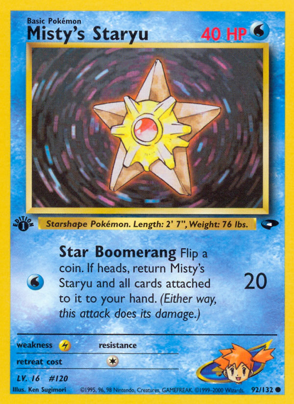 Misty's Staryu (92/132) [Gym Challenge 1st Edition] | Event Horizon Hobbies CA