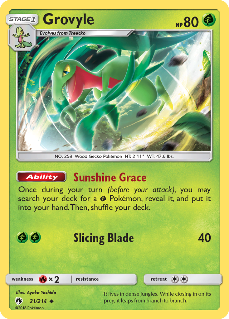 Grovyle (21/214) [Sun & Moon: Lost Thunder] | Event Horizon Hobbies CA