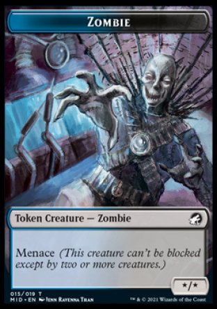 Zombie Token (015) [Innistrad: Midnight Hunt Tokens] | Event Horizon Hobbies CA