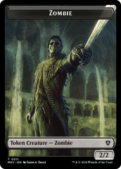 Copy // Zombie Double-Sided Token [Murders at Karlov Manor Commander Tokens] | Event Horizon Hobbies CA