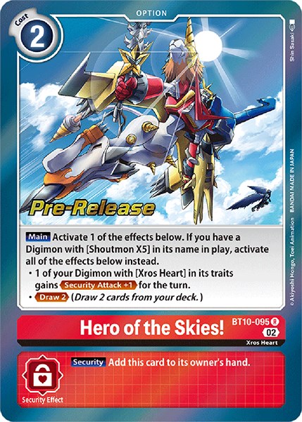 Hero of the Skies! [BT10-095] [Xros Encounter Pre-Release Cards] | Event Horizon Hobbies CA