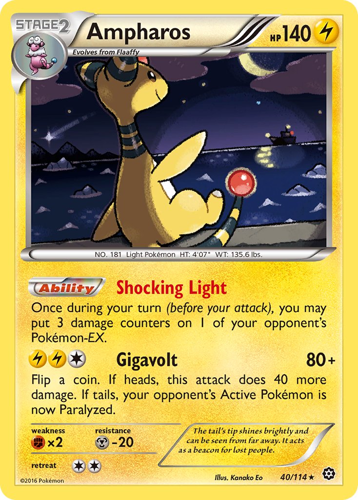 Ampharos (40/114) (Theme Deck Exclusive) [XY: Steam Siege] | Event Horizon Hobbies CA