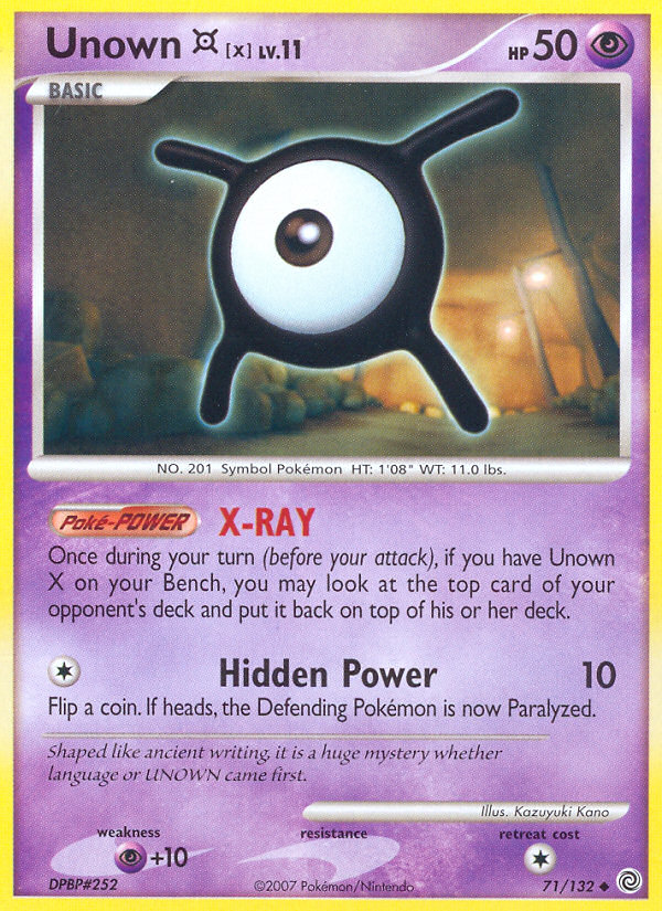 Unown X (71/132) [Diamond & Pearl: Secret Wonders] | Event Horizon Hobbies CA