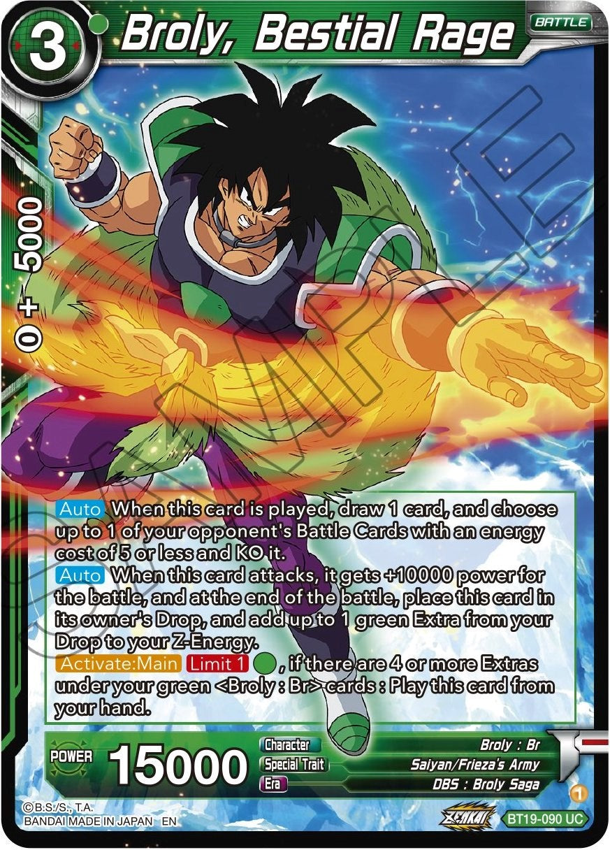 Broly, Bestial Rage (BT19-090) [Fighter's Ambition] | Event Horizon Hobbies CA