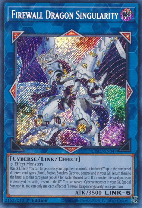 Firewall Dragon Singularity [CYAC-EN047] Secret Rare | Event Horizon Hobbies CA